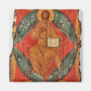 Jezus Christus met de evangeliën Orthodox Icoon Magneet