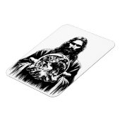 Jezus Christus met de wereld Kunst illustratie Magneet (Linkerzijde)