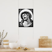 Jezus Christus met doornkroonbeker religie Ar Poster (Keuken)