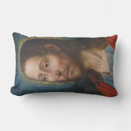 Jezus Christus met een gouden halo Kussen