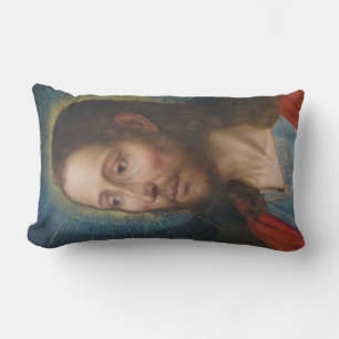 Jezus Christus met een gouden halo Kussen