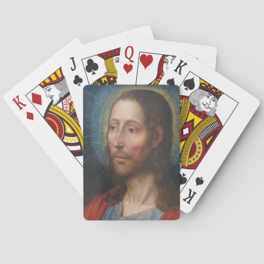 Jezus Christus met een gouden halo Pokerkaarten (Achterkant)