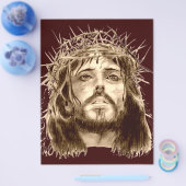 Jezus Christus met een Kroon van Thorns Flyer (Enkel)