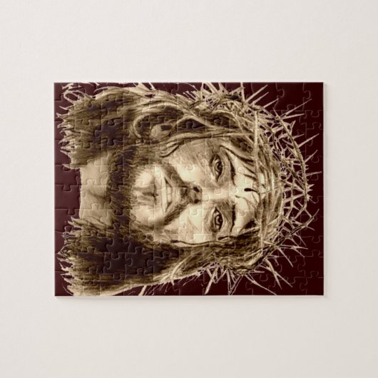 Jezus Christus met een Kroon van Thorns Legpuzzel (Horizontaal)