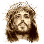 Jezus Christus met een Kroon van Thorns Staand Fotobeeldje<br><div class="desc">Jezus Christus met een kroon van doornen.  Afbeeldingen ouder.  Geweldig op Palm Sunday en Pasen.  Gebruik bij religieuze gelegenheden en feestdagen.  http://frontiernow.com</div>