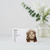 Jezus Christus met een Kroon van Thorns Visitekaartje (Staand voorkant)