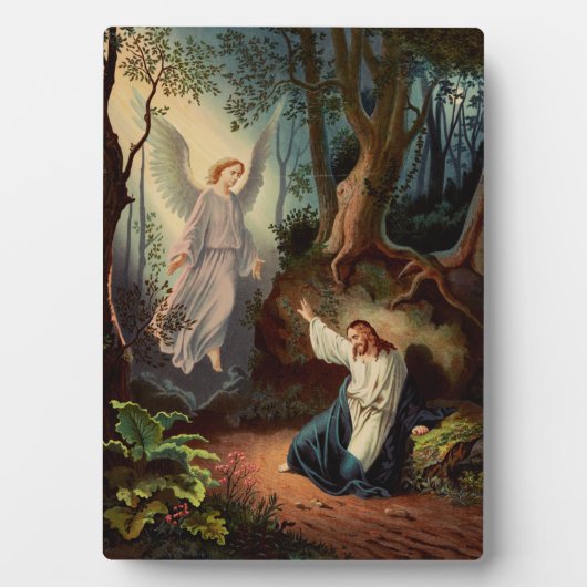 Jezus Christus met engel Fotoplaat (voorkant)