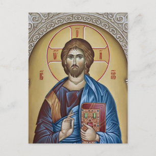 Jezus Christus met het evangeliicum Briefkaart