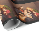 Jezus Christus met Kinderen Premium Kunst Kunstwer Cadeaupapier (Rol Hoek)