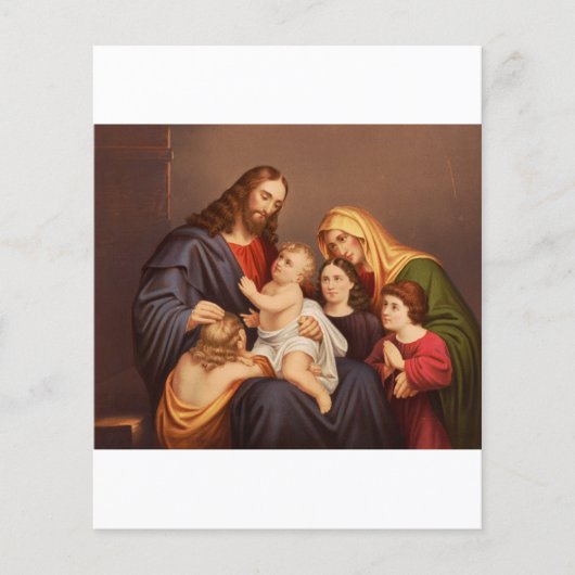 Jezus Christus met Kinderen Premium Kunstwerk (Voorkant)