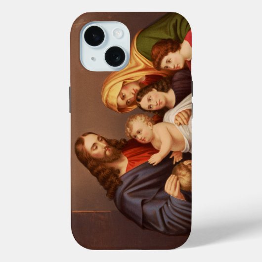 Jezus Christus met Kinderen Premium Kunstwerk Case-Mate iPhone Case (Achterkant)