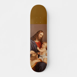 Jezus Christus met Kinderen Premium Kunstwerk Persoonlijk Skateboard