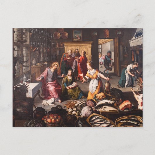 Jezus Christus met Martha en Maria - Joos Goemaere Briefkaart (Voorkant)