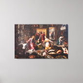 Jezus Christus met Martha en Maria - Joos Goemaere Canvas Afdruk (Voorkant)