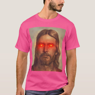 Jezus Christus met rode ogen T-shirt