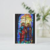 Jezus Christus, mijn herder met een glas raam gekl Briefkaart (Staand voorkant)