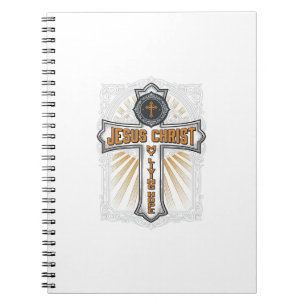 Jezus Christus Mijn Levende Hoop Vintage Kruis Notitieboek