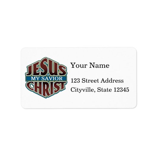 Jezus Christus, mijn Verlosser Etiket (Voorkant)