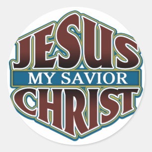 Jezus Christus, mijn Verlosser Ronde Sticker