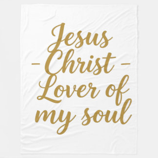 Jezus Christus Minnaar van Mijn Ziel Schapenwollen Fleece Deken