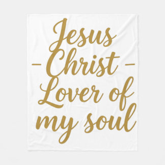 Jezus Christus Minnaar van Mijn Ziel Schapenwollen Fleece Deken