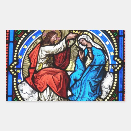 Jezus Christus Moeder Mary Glas in lood Stickers (Voorkant)