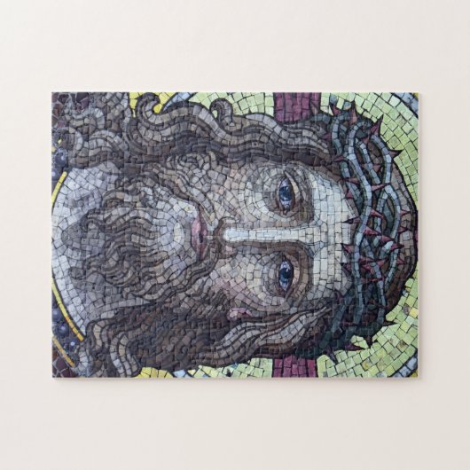 Jezus Christus,  mozaïek, Heilige Bijbel /Tsjechis Legpuzzel (Horizontaal)