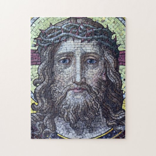 Jezus Christus,  mozaïek, Heilige Bijbel /Tsjechis Legpuzzel (Verticaal)