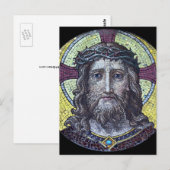 Jezus Christus, mozaïek, Heilige Kerk/Compassie Ku Briefkaart (Voorkant / Achterkant)