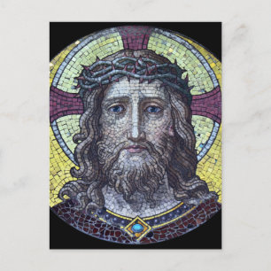 Jezus Christus, mozaïek, Heilige Kerk/Compassie Ku Briefkaart
