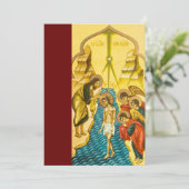 Jezus Christus neemt baptisme Russische icoon Kaart (Staand voorkant)