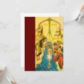 Jezus Christus neemt baptisme Russische icoon Kaart (Voorkant / Achterkant in situ)
