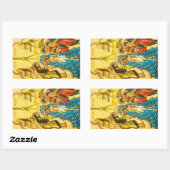 Jezus Christus neemt baptisme Russische icoon Rechthoekige Sticker (Vel)