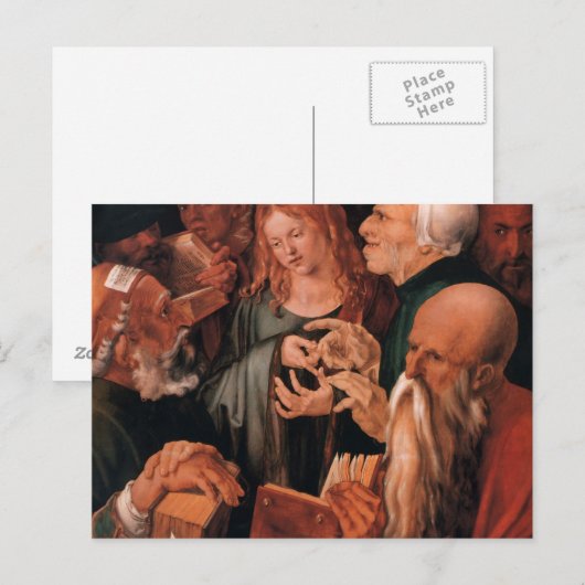 Jezus Christus onder de doktoren Briefkaart (Voorkant / Achterkant)