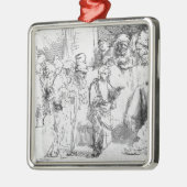 Jezus Christus onder de doktoren Metalen Ornament (Links)