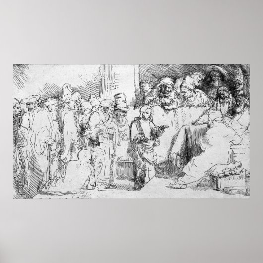 Jezus Christus onder de doktoren Poster (Voorkant)