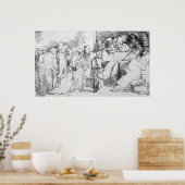 Jezus Christus onder de doktoren Poster (Keuken)