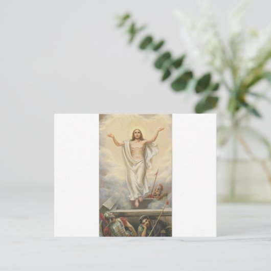 Jezus Christus onder de wolken Briefkaart (Staand voorkant)