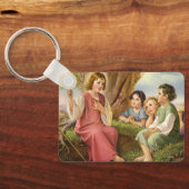 Jezus Christus Onderwijskinderen,  religie Sleutelhanger (Achterkant)