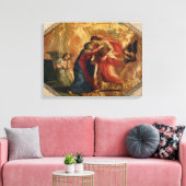 Jezus Christus Ontvangt de maagd in de hemel Canvas Afdruk (Insitu (Woonkamer))