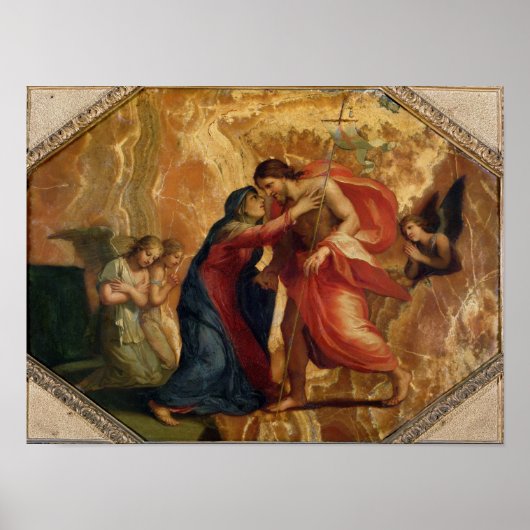 Jezus Christus Ontvangt de maagd in de hemel Poster (Voorkant)