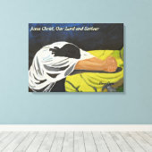 Jezus Christus, Onze Heer en Verlosser Canvas Afdruk (Insitu (Houten vloer))