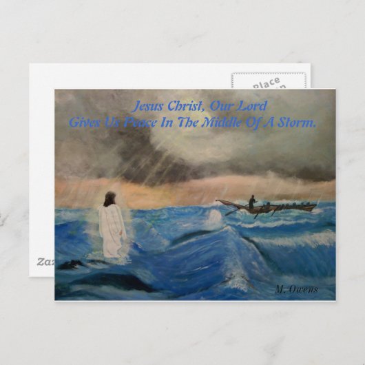 Jezus Christus, onze Heer geeft ons vrede. Briefkaart (Voorkant / Achterkant)