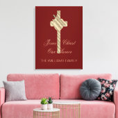 Jezus Christus Onze redder Christelijk Kruis goud Canvas Afdruk (Insitu (Woonkamer))