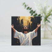 Jezus Christus Onze Redder | Zwart en goud blanco (Staand voorkant)