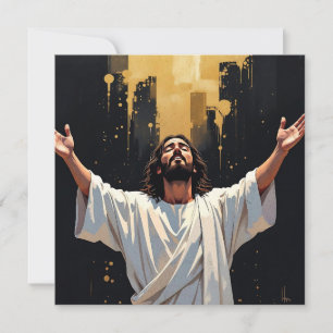 Jezus Christus Onze Redder Zwart en goud blanco