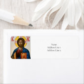 Jezus Christus Oosters-orthodox Christelijk icoon Etiket (Insitu)