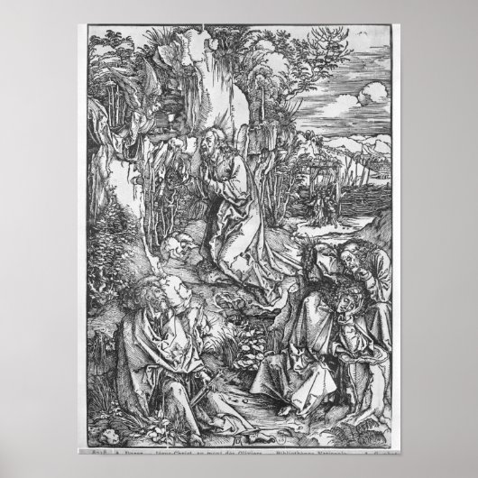 Jezus Christus op de berg Olijven Poster (Voorkant)