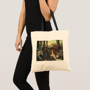 Jezus Christus op de bruiloft te Kana, water in wi Tote Bag