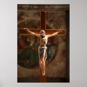 Jezus Christus op het kruis Poster